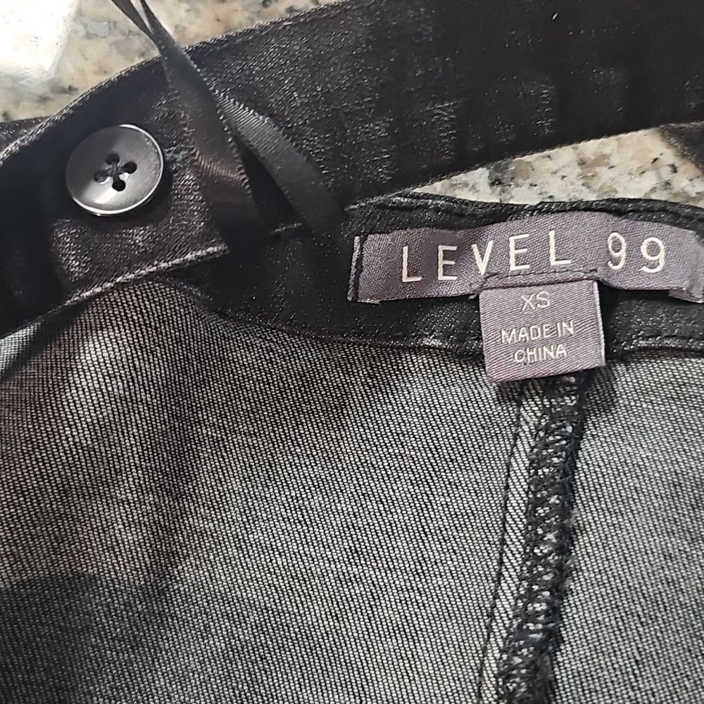 Level 99 Black Denim Overall Dress with Studded Details Size XS - Picture 7 of 7